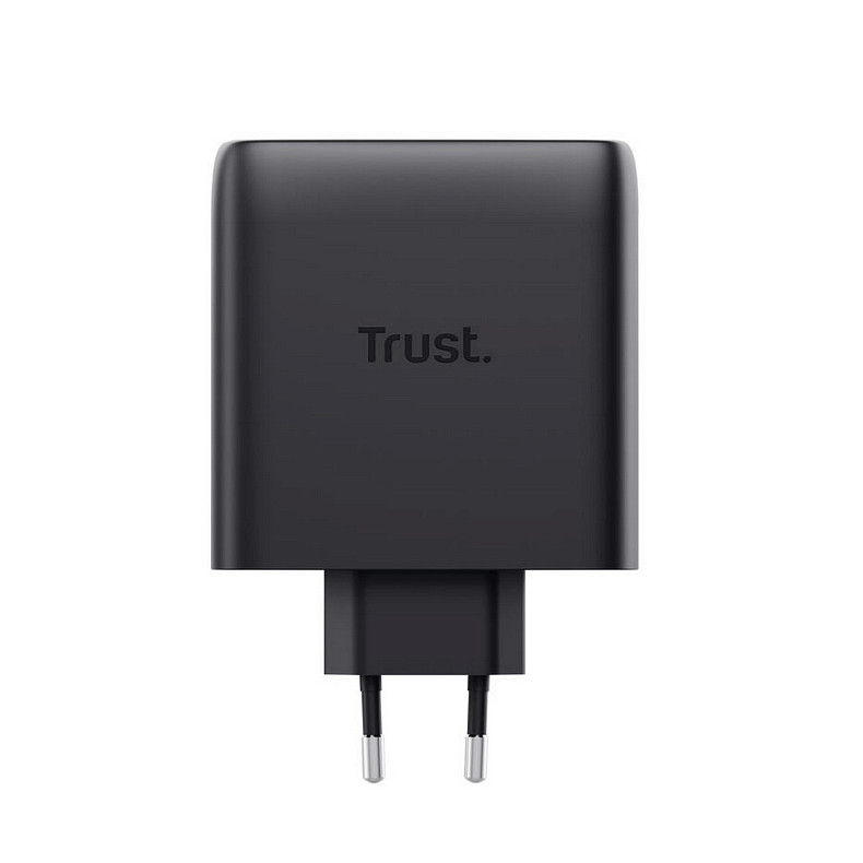 Зарядное устройство Trust Maxo 100Вт, GaN, 2xUSB-C, PD/PPS, черный