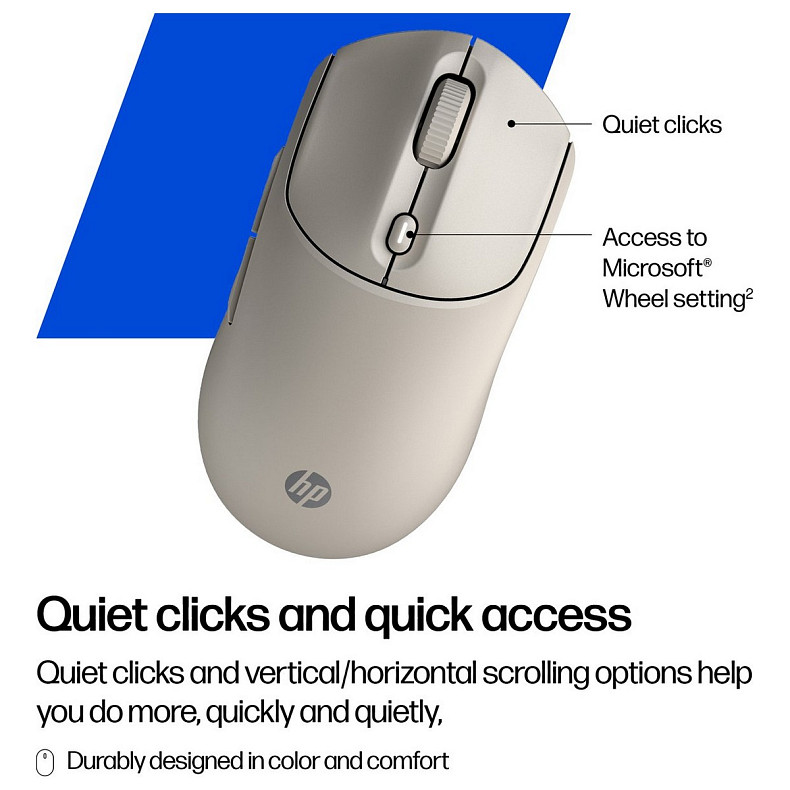 Мышь HP 400 Quiet, WL/BT, maple