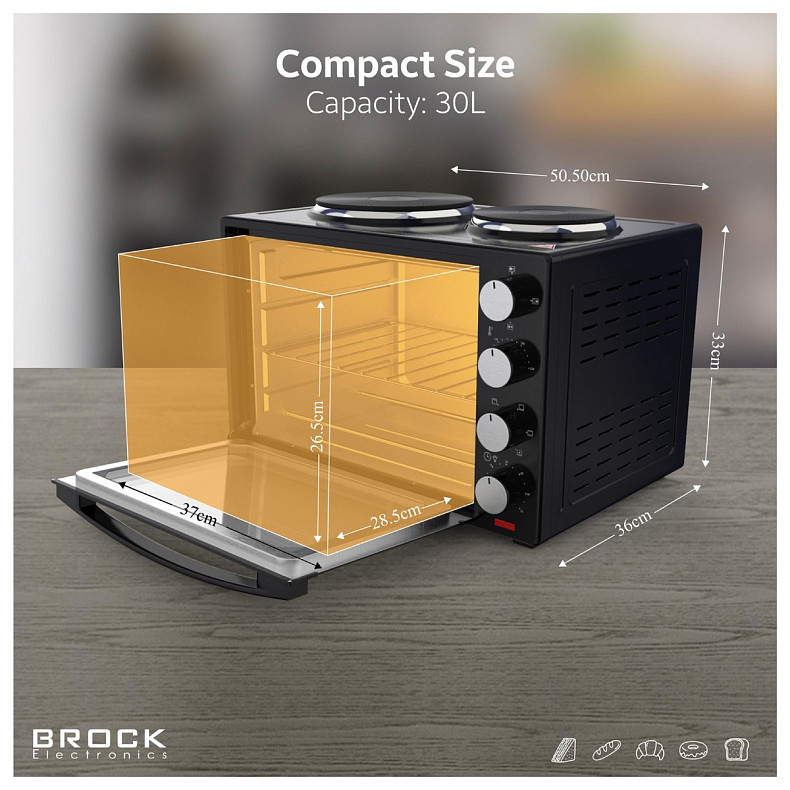 Электрическая печь BROCK TO 3002 B