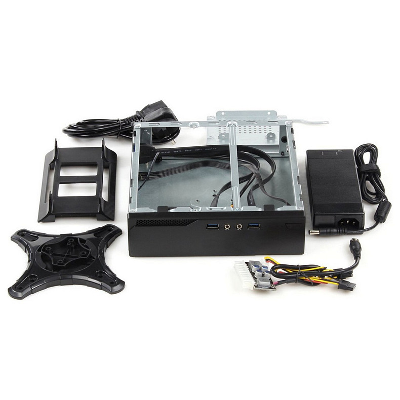 Корпус Casecom M300-2U3 90W 2xUSB3.0 mini-ITX, VESA, Black