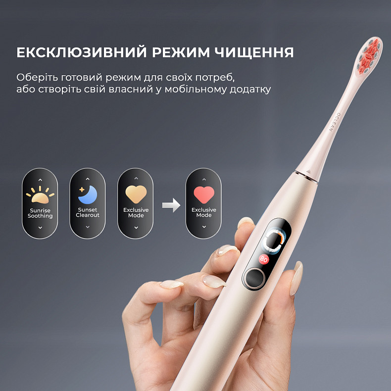 Электрическая зубная щетка Oclean X Pro Digital Duo Set Dark Blue +Golden