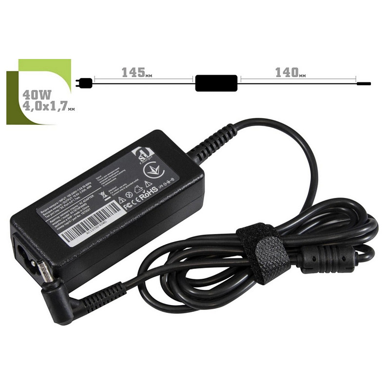 Блок питания 1StCharger для ноутбука HP 19.5V 40W 2.05A 4.0х1.7мм + каб.пит. (AC1STHP40WD)