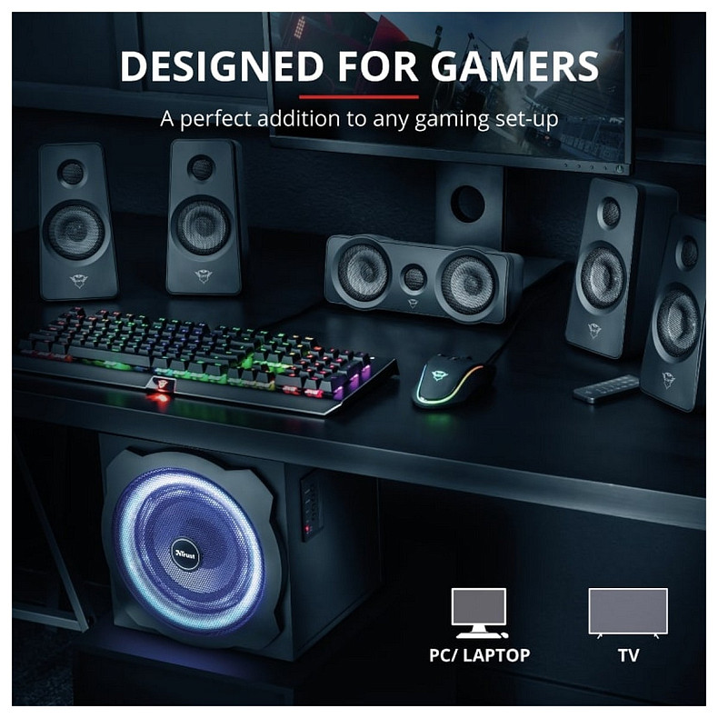 Акустична система Trust GXT 658 Tytan 5.1, 90Вт, AUX, чорний