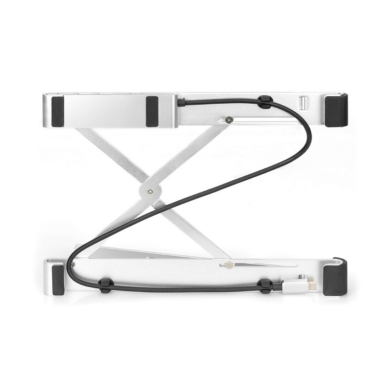 Підставка для ноутбука DIGITUS Variable Notebook Stand, до 17'', USB-C Dock 5-Port, сіра