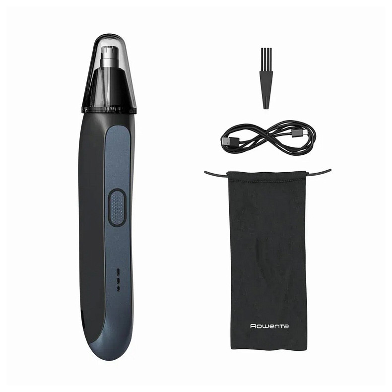 Тример Rowenta Performance, для носа та вух, акумулятор, сталь, синій
