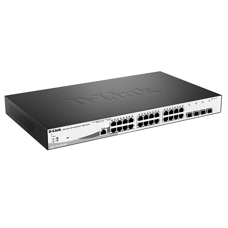 Коммутатор D-Link DGS-1210-28P/ME/B 24x1G PoE, 4xSFP