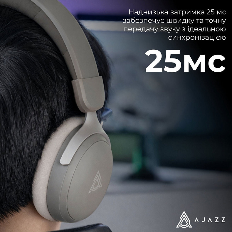 Гарнітура Ajazz AHM08 MAX Gray White (AHM08-MAX-GW)