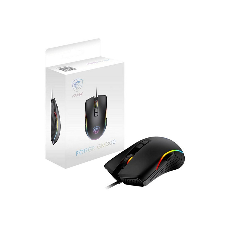 Миша MSI FORGE GM300, RGB, USB-A, чорний