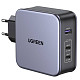 Зарядний пристрій 3xUSB 140W GaN (2хUSB-C+USB-A) CD289 with C to C Cable 1.5 м Gray Ugreen