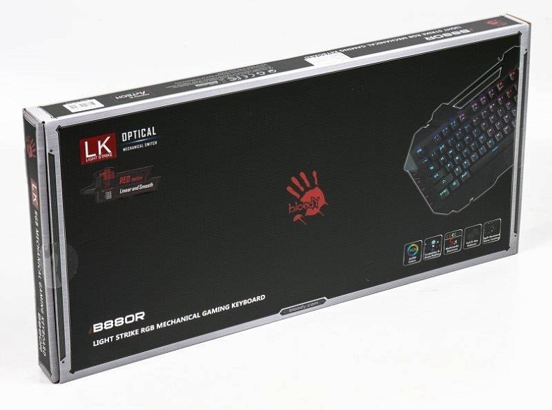 Клавиатура A4Tech B880R Bloody Red Switches Black USB