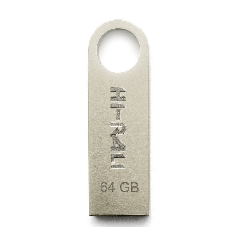 Флеш-накопичувач USB 64GB Hi-Rali Shuttle Series Silver (HI-64GBSHSL)