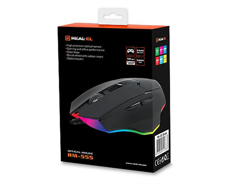 Мишка REAL-EL RM-555 Black