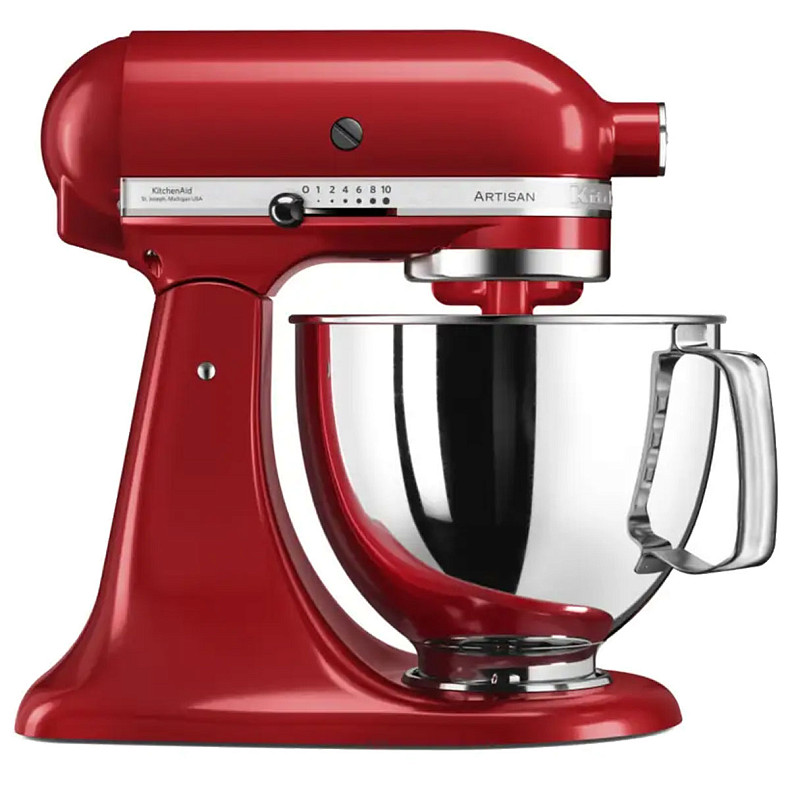 Кухонный комбайн KitchenAid Artisan 4,8 л 5KSM125EER с откидным блоком красный