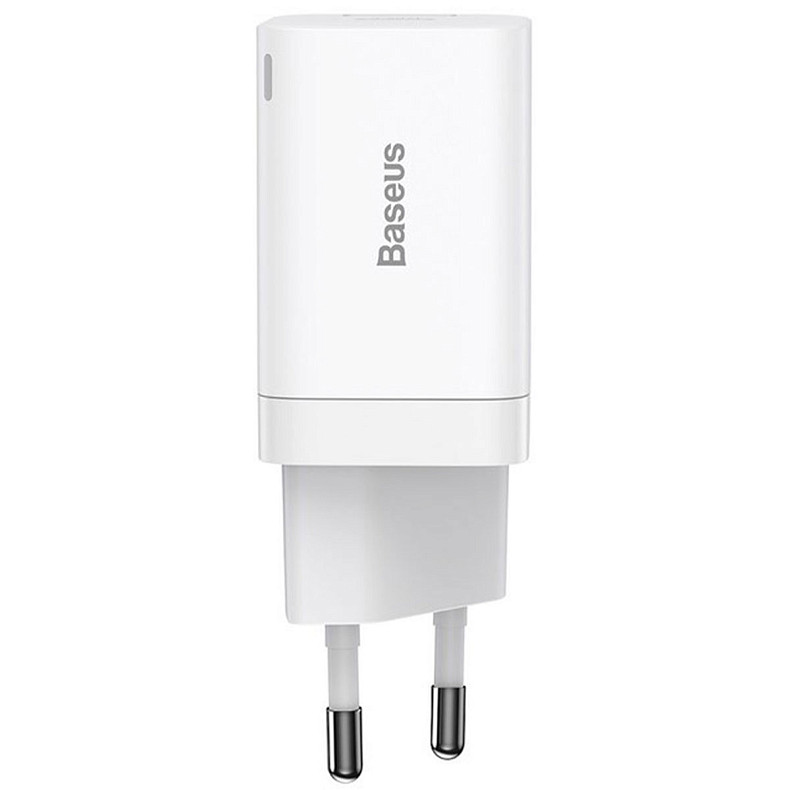 Мережевий зарядний пристрій Baseus Super Si Pro Quick Charger C+U 30W EU White