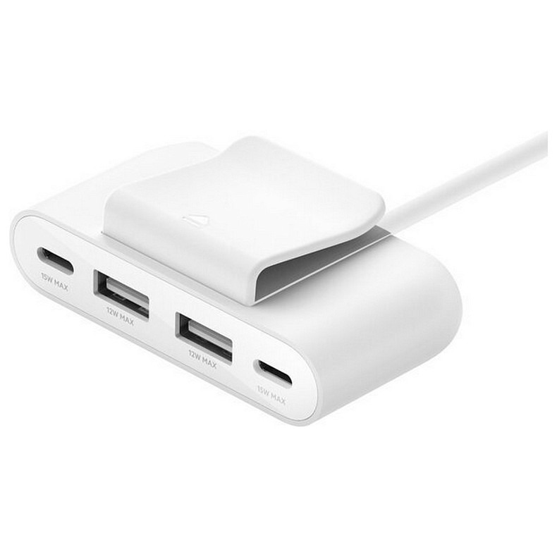 Адаптер Belkin BoostCharge 4-Port USB Power Extender White (BUZ001BT2MWHB7)