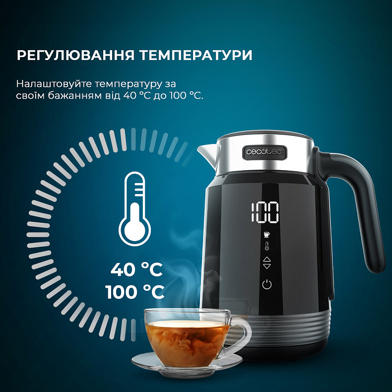 Електрочайник CECOTEC ThermoSense 600 Touch Black