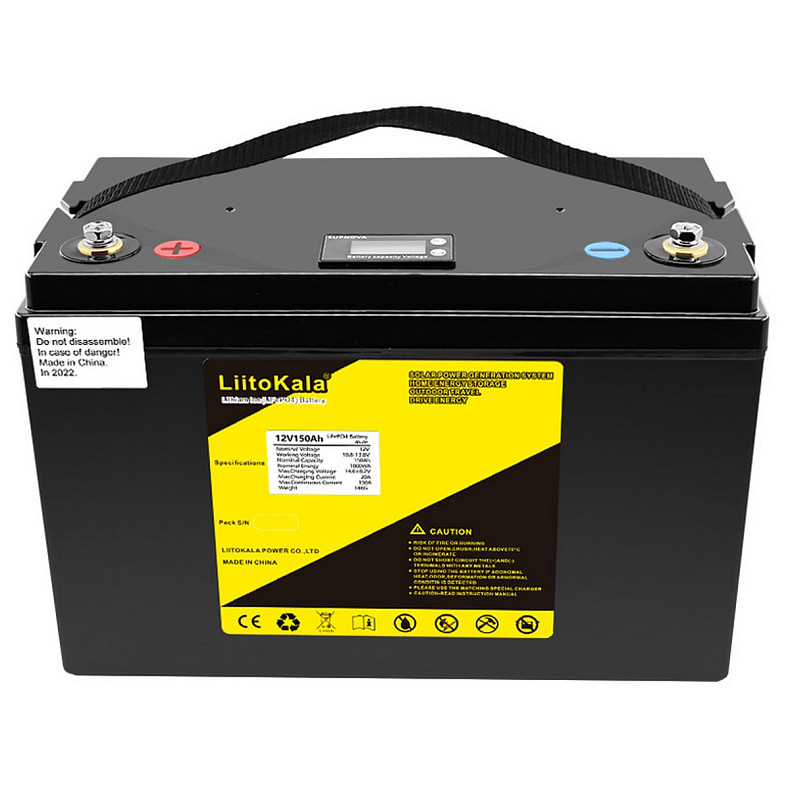 Аккумуляторная батарея LiitoKala LiFePO4 12V150Ah, LCD