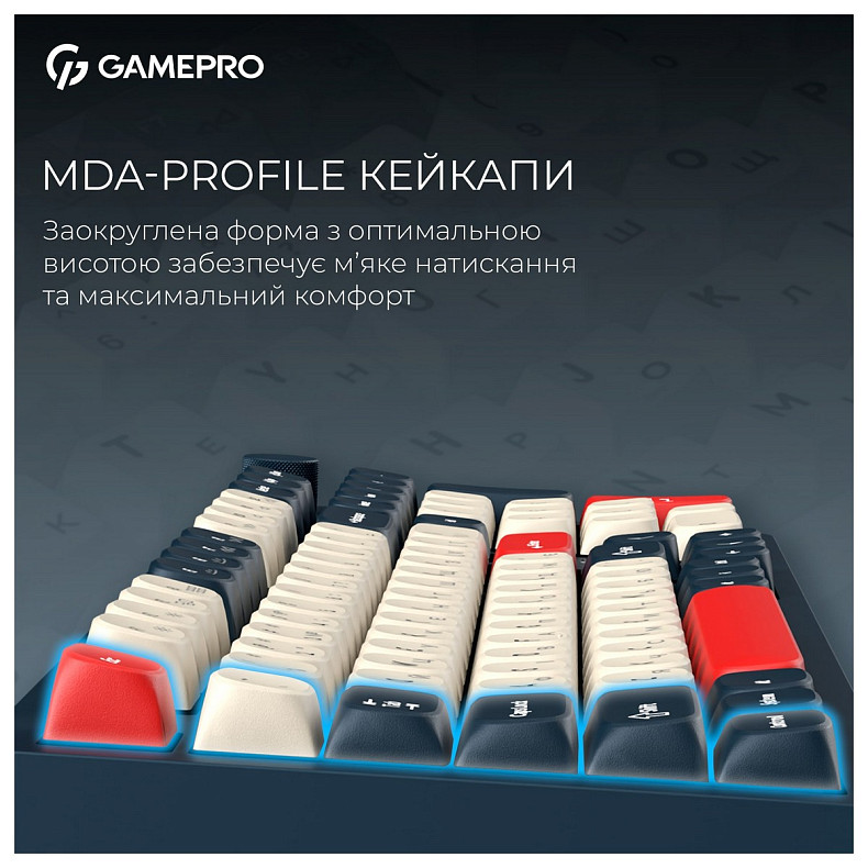 Клавиатура GamePro Asgard Drakkar Keychron Super Red Switch Blue (MK305BL)