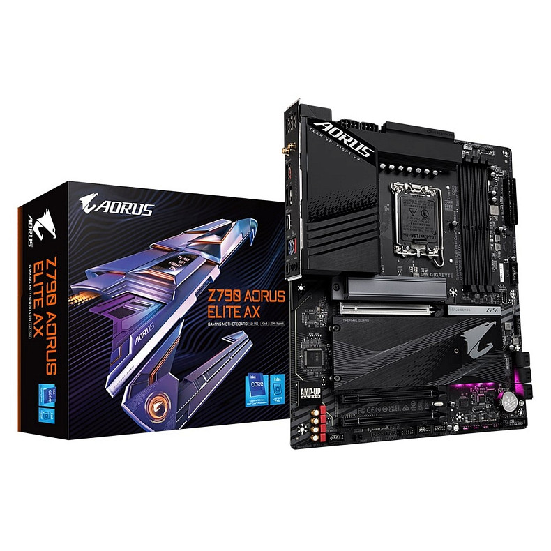 Материнська плата GIGABYTE Z790 AORUS ELITE AX s1700 Z790 4xDDR5 M.2 HDMI DP ATX