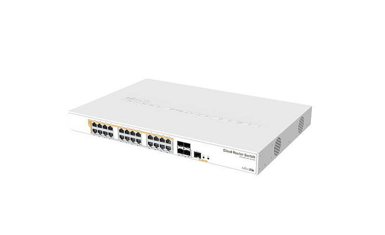 Роутер (маршрутiзатор) Маршрутизатор MikroTik CRS328-24P-4S+RM (24x1G PoE+, 4xSFP+, 450W max, L3)