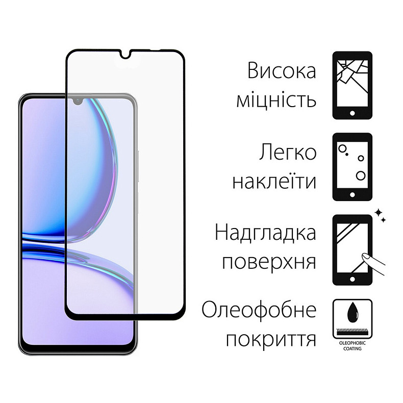 Чохол-накладка Dengos для Realme C51 Mint (DG-KM-61) + захисне скло