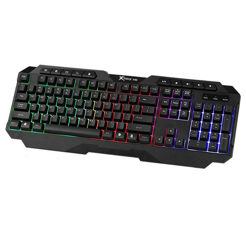 Игровая клавиатура XTRIKE ME KB-306 RU 114 кл. радужная LED подсветка, USB, черная