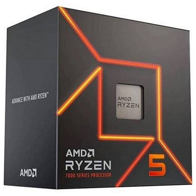 Центральний процесор AMD Ryzen 5 7500F 6C/12T 3.7/5.0GHz Boost 32Mb AM5 65W Wraith Stealth cooler MP