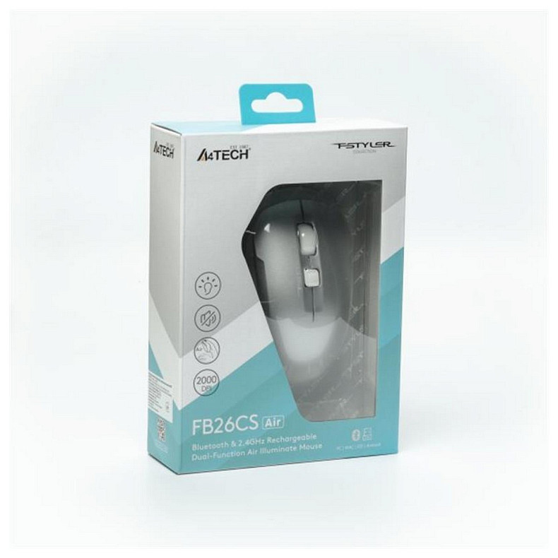 Миша бездротова A4Tech Fstyler FB26CS Air Icy White