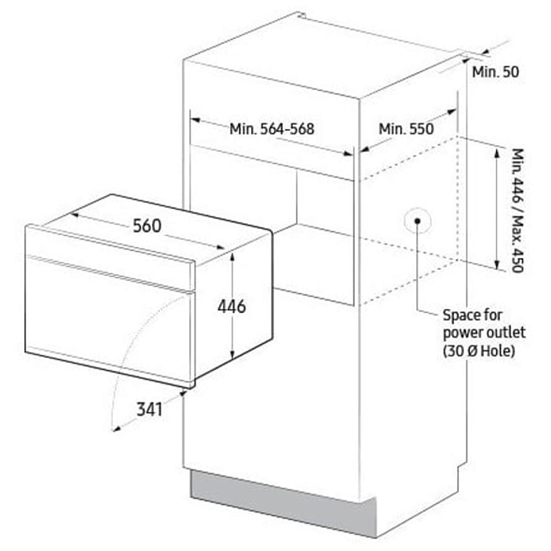 Духова шафа Samsung NQ5B4553FBS/WT