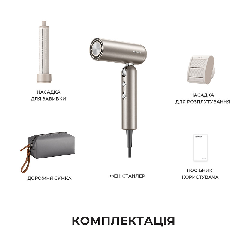 Фен-стайлер Dreame Pocket Titanium AHD51-TI