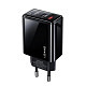 Зарядний пристрій Usams US-CC133 (1USB, 1USB Type-C) 20W PD + QC3.0 Black (CC133TC01)