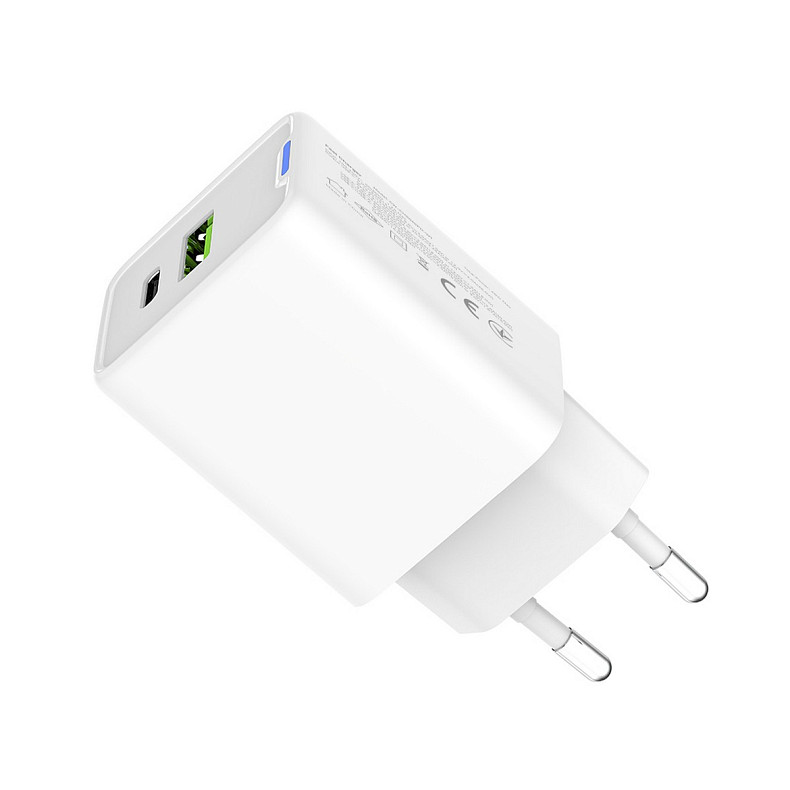Сетевое зарядное устройство ColorWay GaN Mini 45W PD Port PPS USB (Type-C PD + USB QC4.0) White (CW-