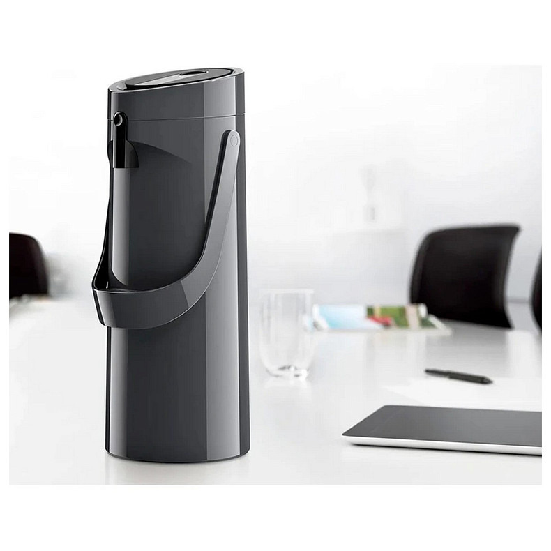 Термос Tefal Ponza Pump, 1.9л, пластик, скло, чорний (K3140114)