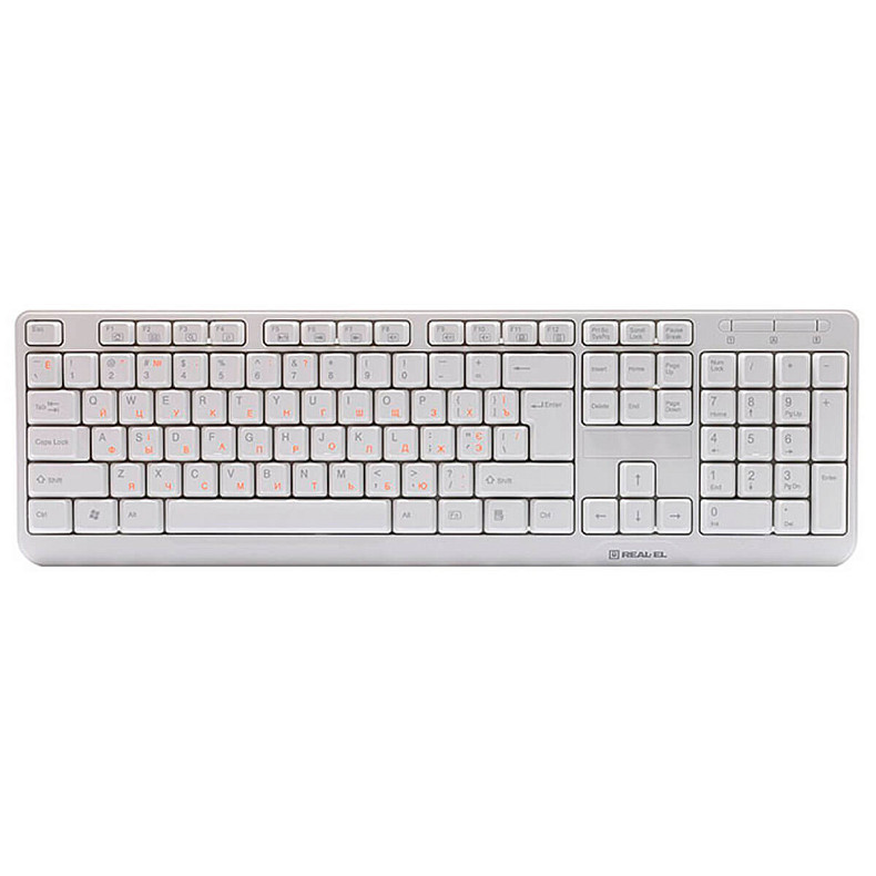 Клавиатура REAL-EL Standard 500 White USB