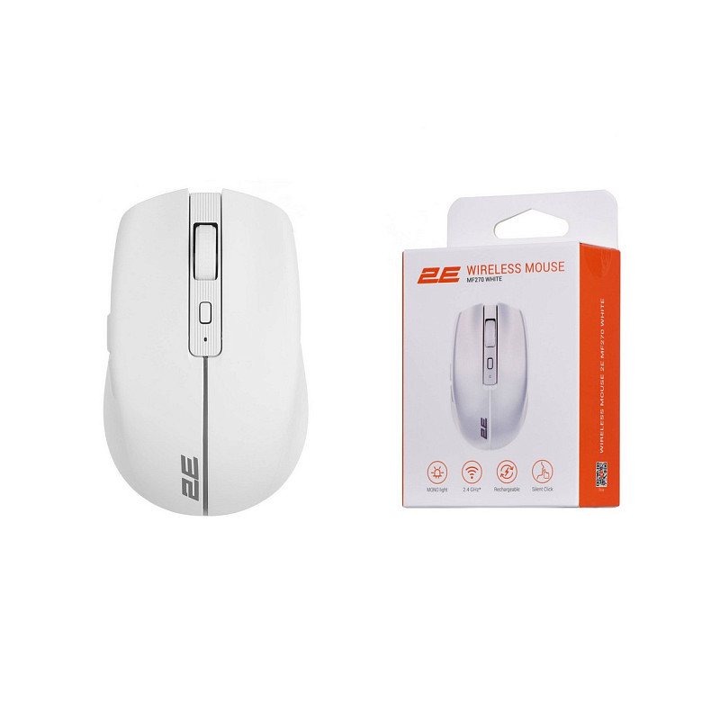 Мышка 2E MF270 Silent Rechargeable WL White (2E-MF270WWH)