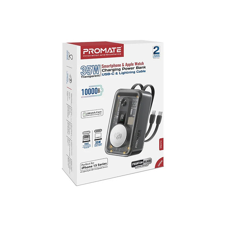 Универсальная мобильная батарея Promate Mavrix 10000mAh 35W Black (mavrix.black)