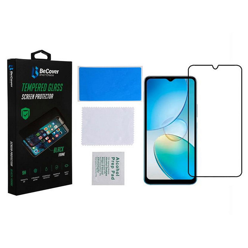 Защитное стекло BeCover для Infinix Hot 12i (X665B) Black (708540)