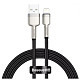Кабель Baseus Cafule Metal USB-Lightning, 2.4A, 1м Black (6953156202245)