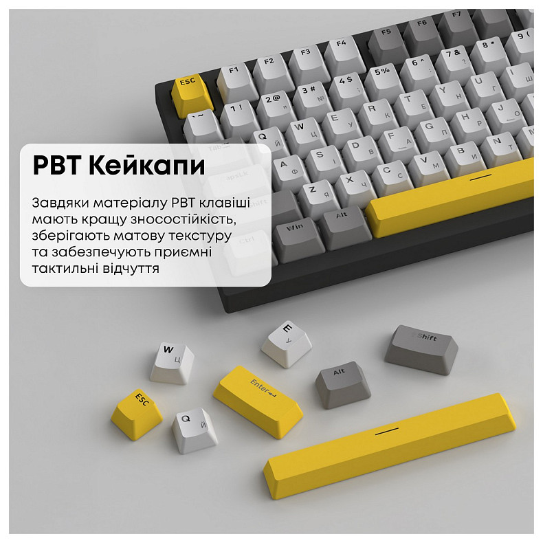 Клавіатура Ajazz AK820 Sea Salt Switch Black USB-C (AK820-SS-BGY)