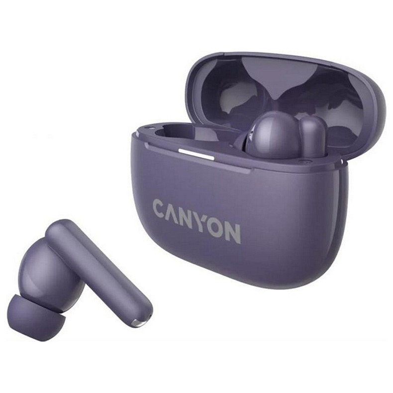 Bluetooth-гарнитура Canyon OnGo TWS-10 ANC ENC Purple (CNS-TWS10PL)