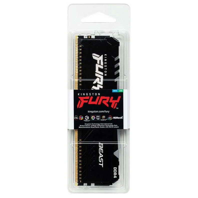 ОЗП Kingston DDR4 16GB 3200 FURY Beast RGB (KF432C16BBA/16)