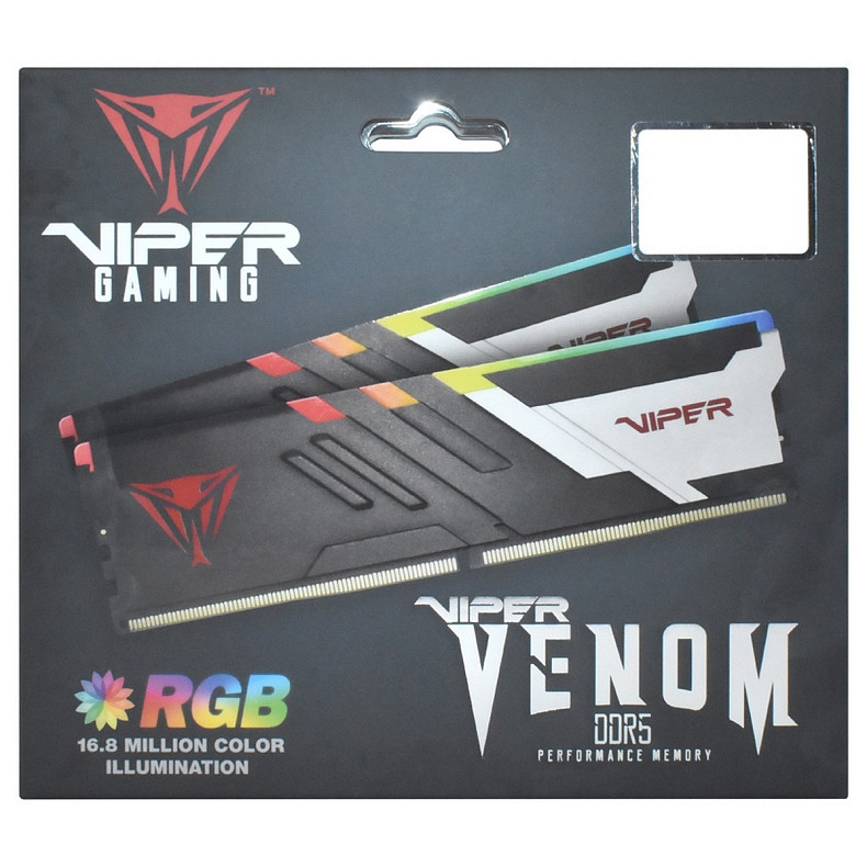 ОЗП Patriot Viper Venom RGB DDR5 2x32GB 6000MHz (PVVR564G600C30K)