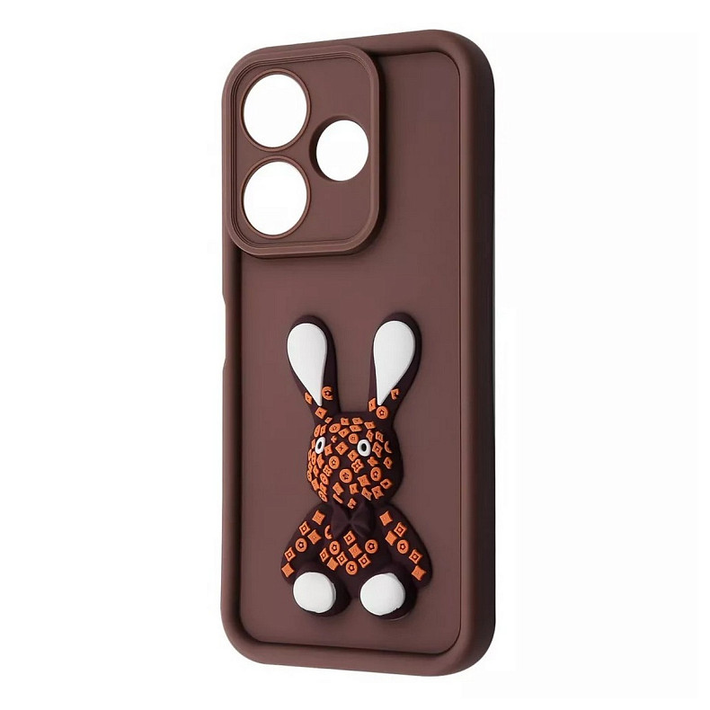 Чохол-накладка Pretty Things Case для Xiaomi Redmi 13 4G/Poco M6 4G/Note 13R Brown/Rabbit