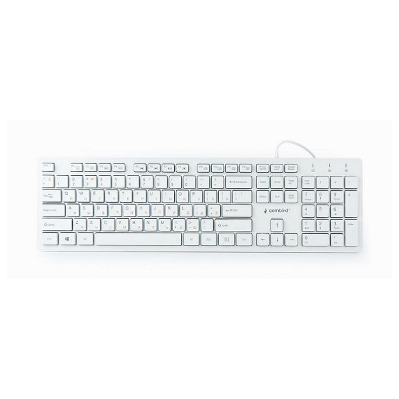 Клавіатура Gembird KB-MCH-03-W-UA Ukr White USB