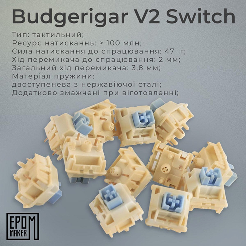 Клавіатура EPOMAKER EK68 Budgerigar V2 Black (EK68-B-BV2)