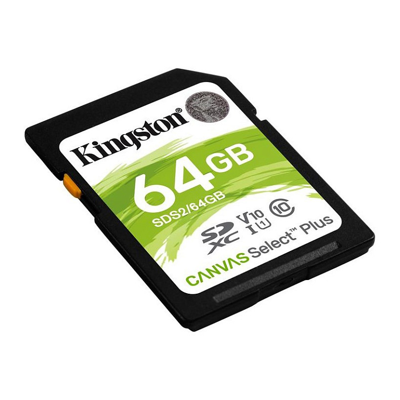 Карта пам'яті Kingston 64GB UHS-I SDXC Class 10 Canvas Select Plus R100MB/s (SDS2/64GB)