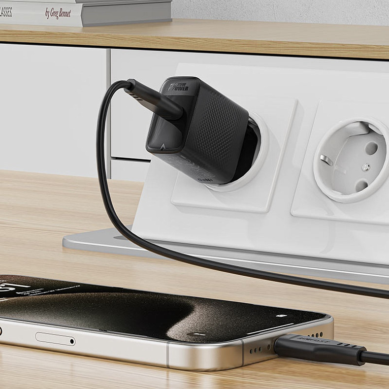 Зарядное устройство Acefast 1xUSB-C 25W Gan A104 Fast Charger black