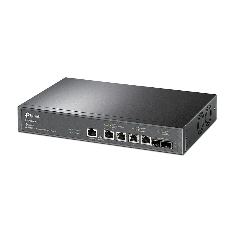 Комутатор TP-LINK TL-SX3206HPP 2xSFP+ (10GE) 4x10GE LAN console+microUSB L2 JetStream 19" 1U