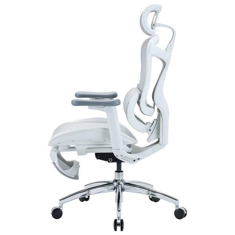 Крісло офісне з підставкою для ніг Sihoo DORO C300L Mesh White