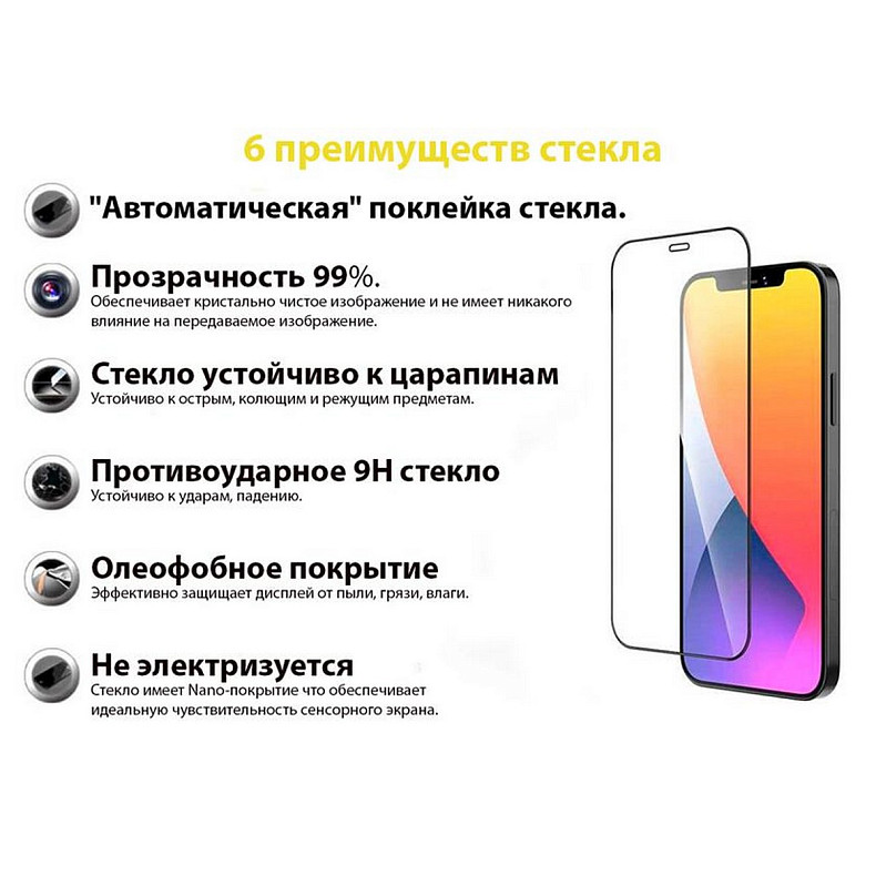 Защитное стекло BeCover для Apple iPhone 13 Pro Max Black (706664)